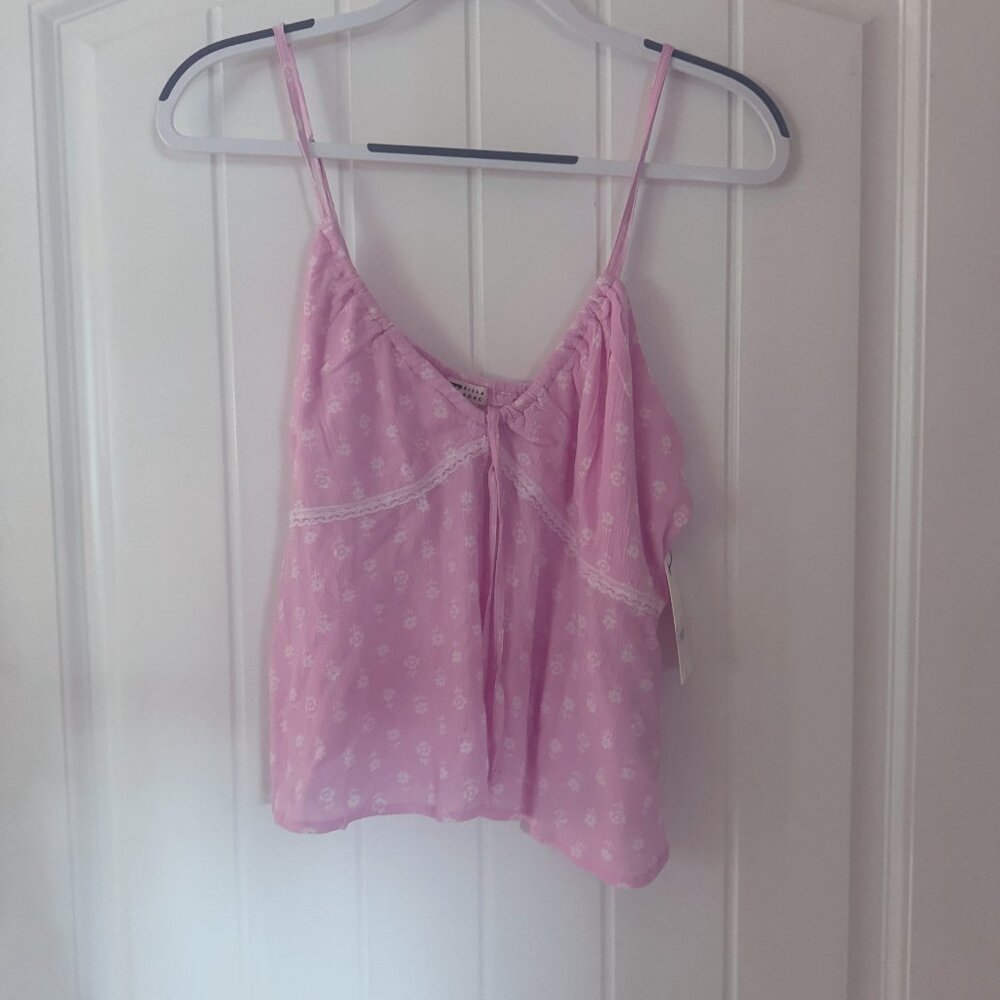 Billabong pink floral top